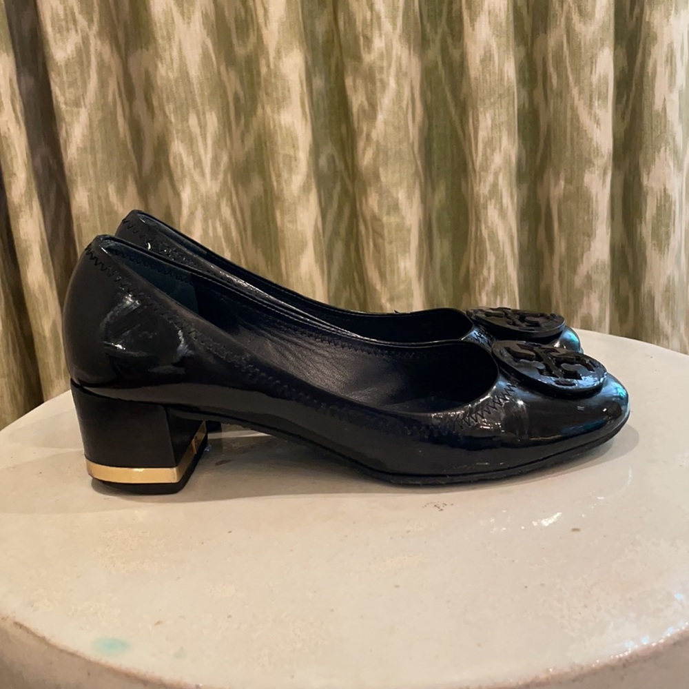 Tory Burch Heels, Black Patent Leather, Size 7
